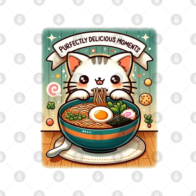 "Kawaii Noodle Feast: Cat Chef's Gourmet Adventure" by WEARWORLD