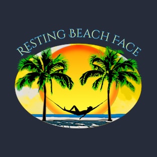 Resting Beach Face Funny Beach Summer Vacation T-Shirt