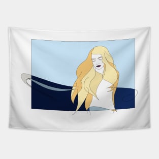 Naiades - Goddess of the Seas #woman #girl #beauty #fineart #popart #home #decor #fashion #buyart #artprint #minimal #drawing Tapestry