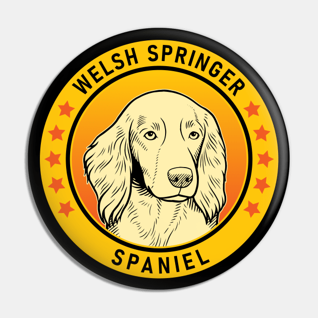 Welsh Springer Spaniel Dog Portrait Pin by millersye