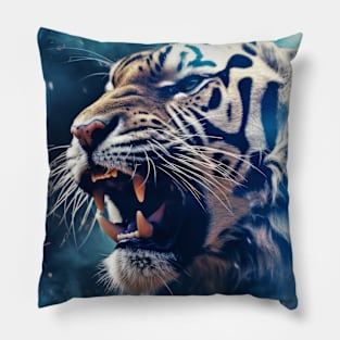 Tiger Wild Animal Majestic Wilderness Surrealist Pillow