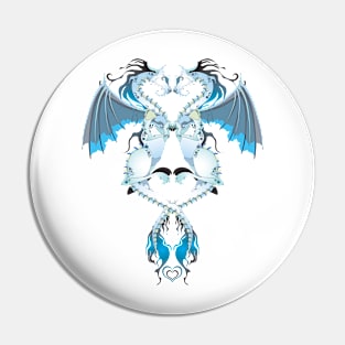 Azure Love Dragons Pin