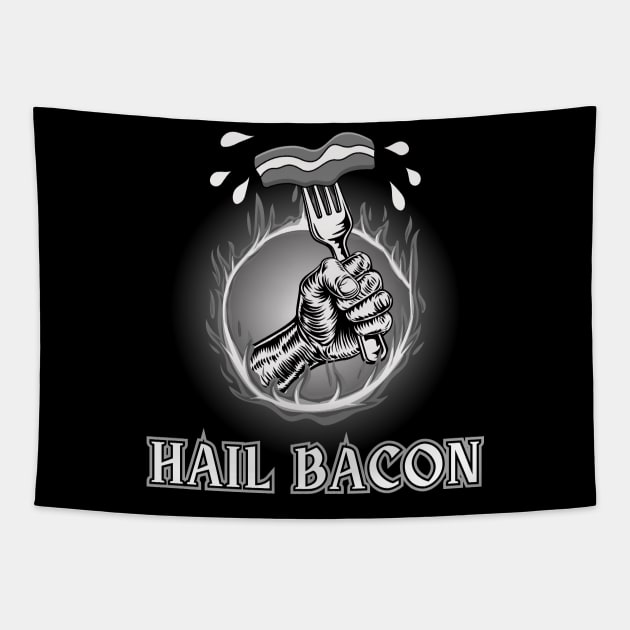 Hail Bacon Tapestry by Kenny The Bartender's Tee Emporium