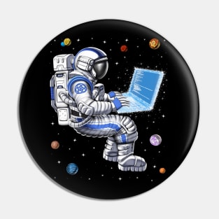 Space Astronaut Programmer Pin