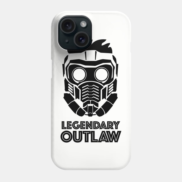 Star-Lord Legendary Outlaw in Black Phone Case by Paranormal Punchers