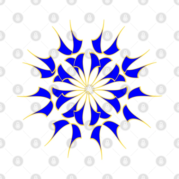 Mandala Star Blue by Kiyiya Designs