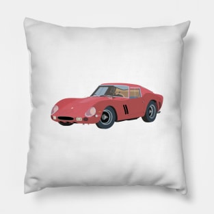 Vintage Red Sport Car Pillow