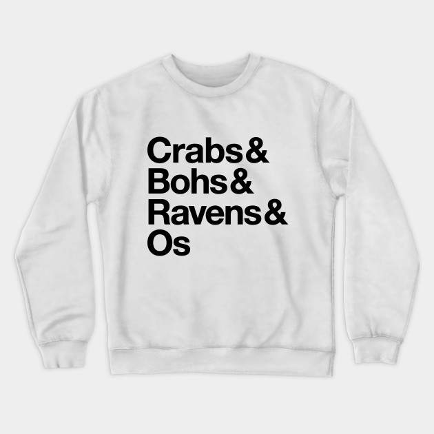 Ravens Bohs Crabs O's Men's Pullover Hoody