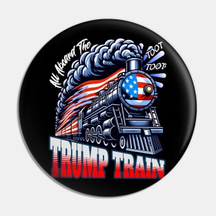 All Aboard the Trump Train 2024 Pin