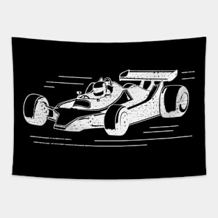 Formula Car Racer Formula Racing Car Guy Tapestry