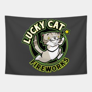 Lucky Cat Fireworks Tapestry