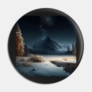 Cosmic Winter Night Pin