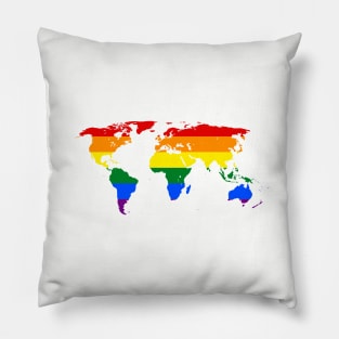 Rainbow World Pillow