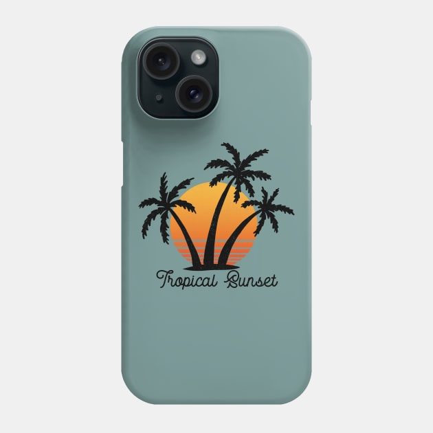 Tropical Sunset Phone Case by SommersethArt