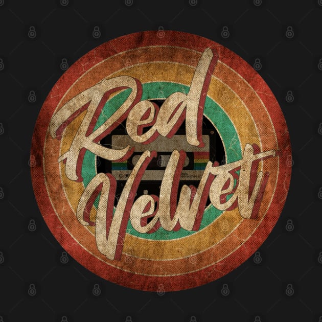 Red Velvet Vintage Circle Art by antongg