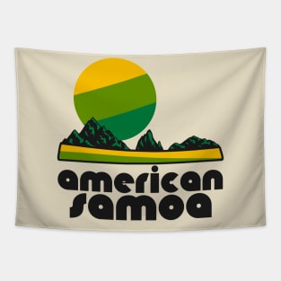 Retro American Samoa ))(( Tourist Souvenir National Park Design Tapestry