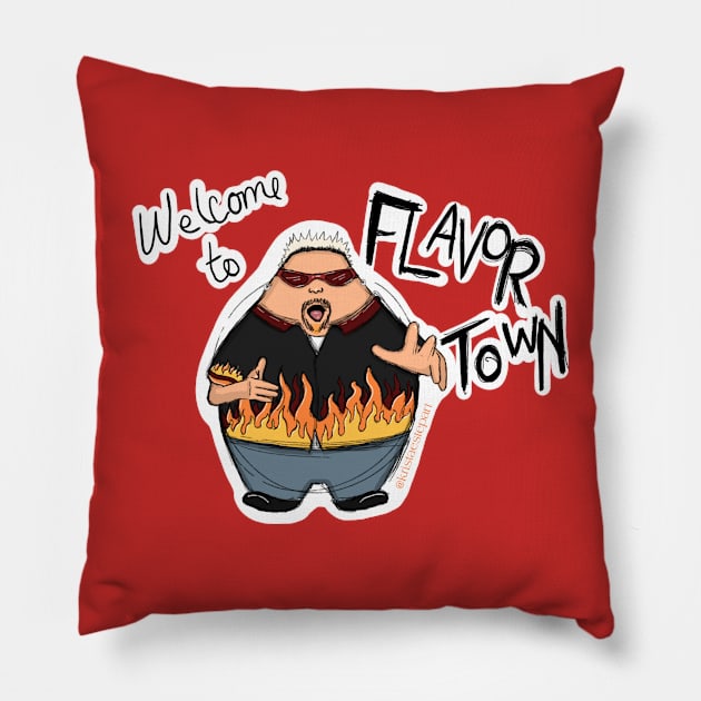 Welcome to Flavor Town Pillow by KristaEstepArt