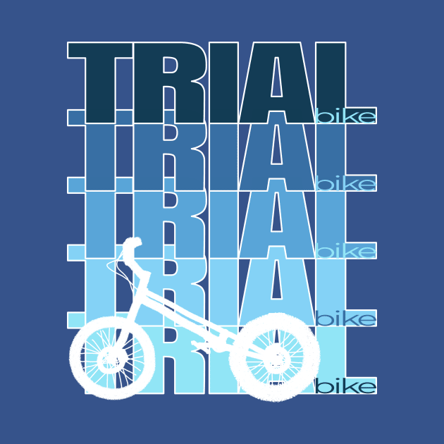 blue TRIAL Trialbike bike echo contour - cycling sports by ALLEBASIdesigns