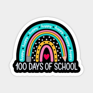 Hap100Th Day Of School Teacher 100 Days Rainbow Magnet