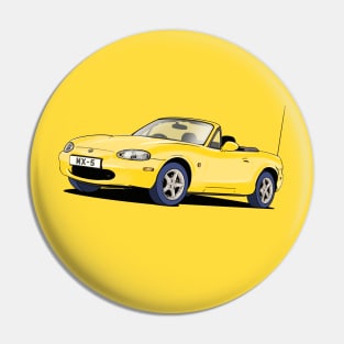 Mazda MX-5 Mk.2 in yellow Pin