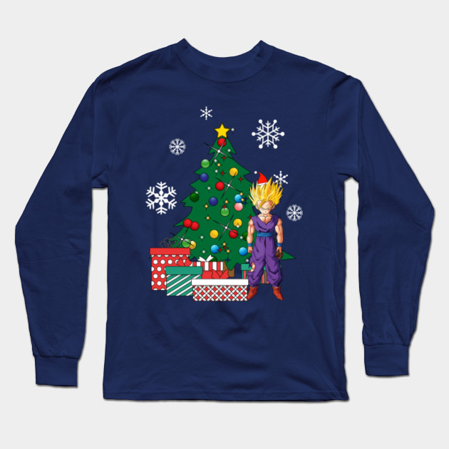 Gohan Around The Christmas Tree Dragonball Z Long Sleeve T
