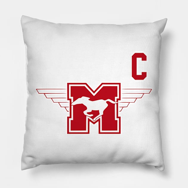 Derek Sutton Hamilton Mustangs Pillow by Tee Arcade