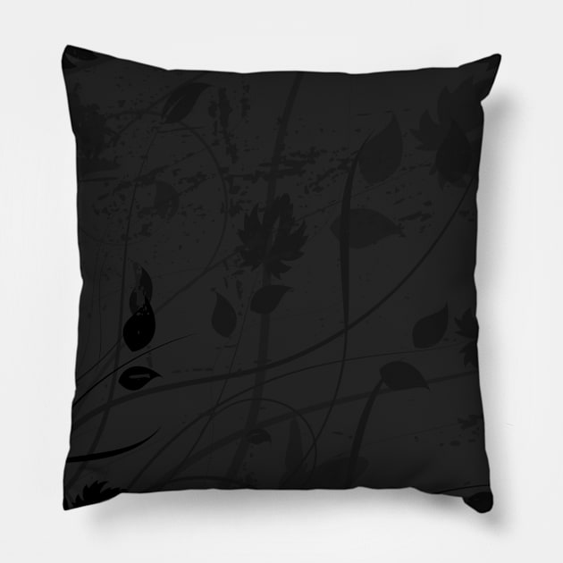 Special Floral Art Black Pillow by Tshirtstory