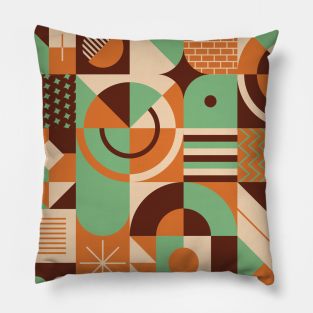 Bauhaus retro pattern Pillow