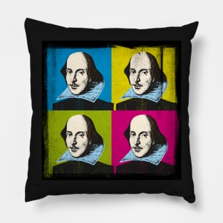 SIR WILLIAM SHAKESPEARE - ELIZABETHAN PLAYWRIGHT - POP ART STYLE 4-UP Pillow