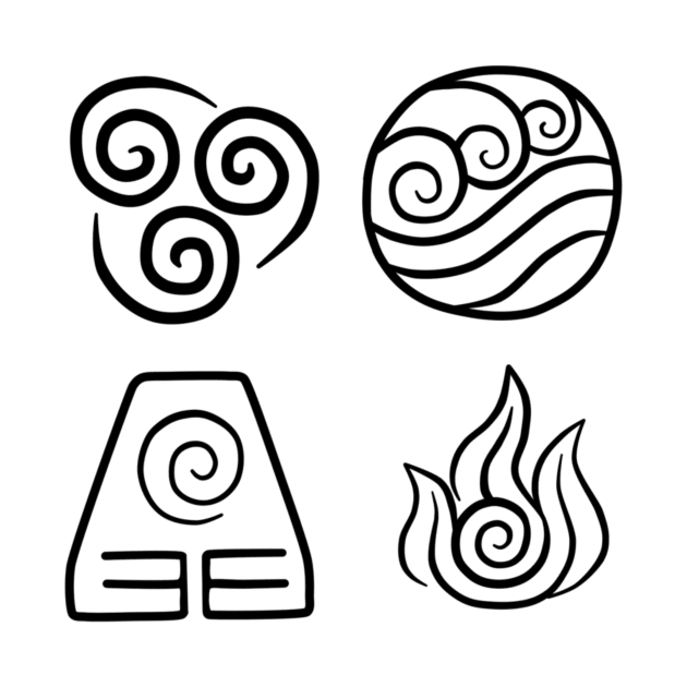 Elemental Symbols by Trendy Tshirts