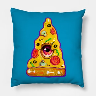 Trippy One Eyed Psychedelic Pizza Pillow