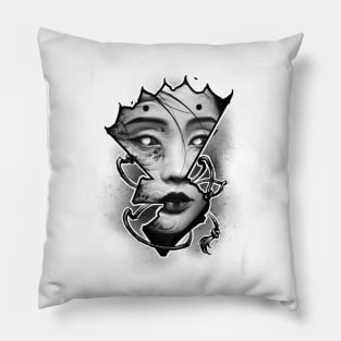 Evil geisha Pillow