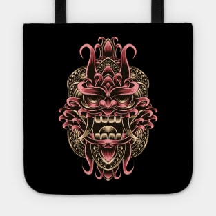 Artwork Illustration Balinese Barong With Charming Carvings Tote