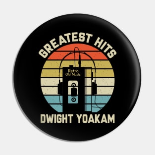 Greatest Hits Dwight Retro Walkman Yoakam Vintage Art Pin