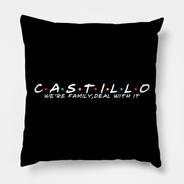 The Castillo Family Castillo Surname Castillo Last name Pillow by TeeLogic