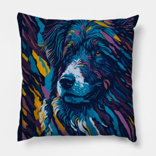 Abstract Bergamasco Sheepdog Pillow