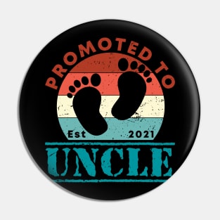 Vintage Promoted to uncle 2021 new uncle gift Pin