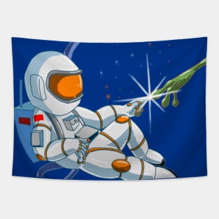 Astronaut Meets Alien Tapestry