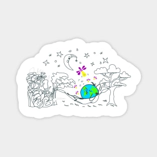 Let the Planet Chillax: Earth Hour Special Drawing Magnet