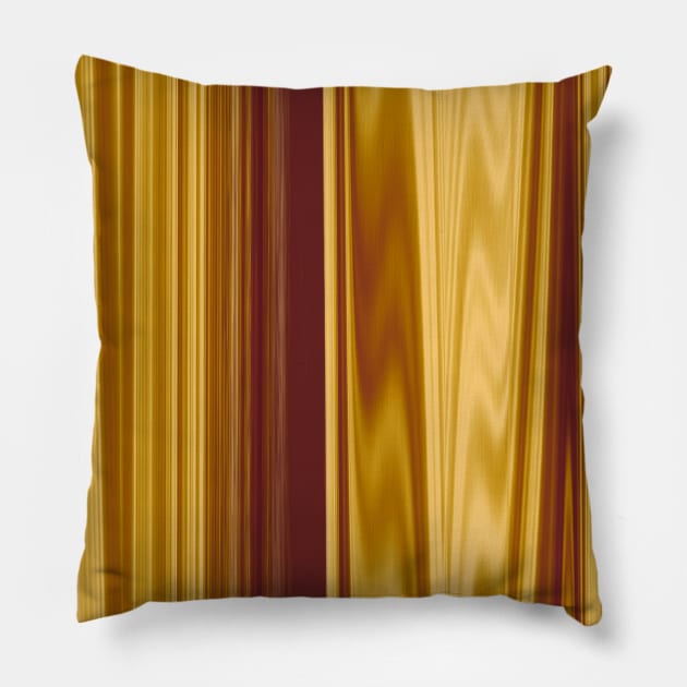 abstract stripes melting copper Pillow by hereswendy