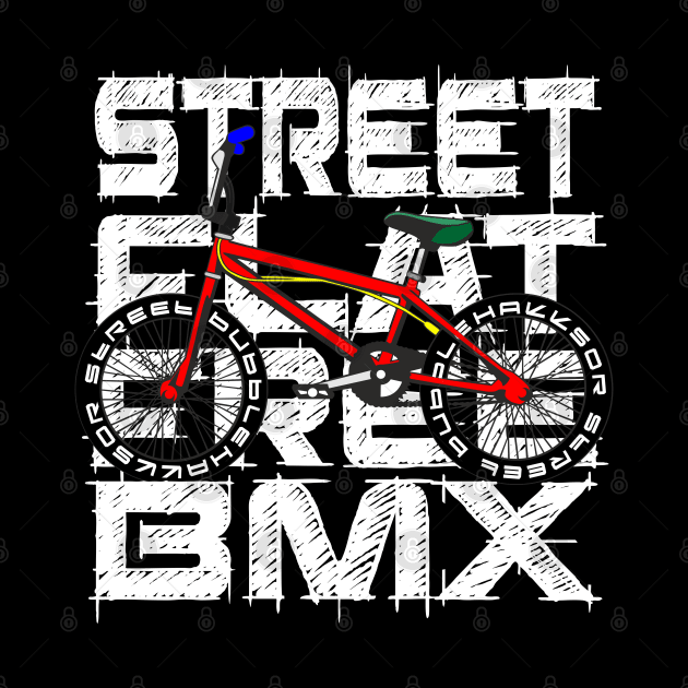 BMX SPORT FLATSTREET FREESTYLE GIFT SHIRT WHITE GESCHENK SHIRT WEISS by KAOZ