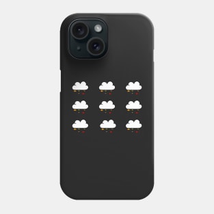Windy Cloud Pack with Fall Colored Leaves Phone Case