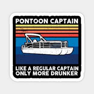 Pontoon captain like a regular captain T-shirt boat Vintage T-Shirt Magnet