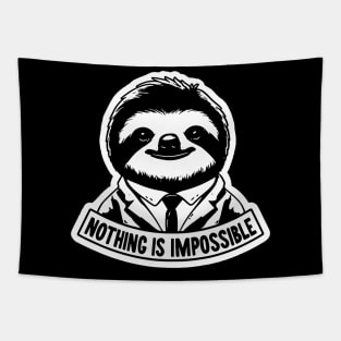 Nothing Is Impossible Sloth Tapestry