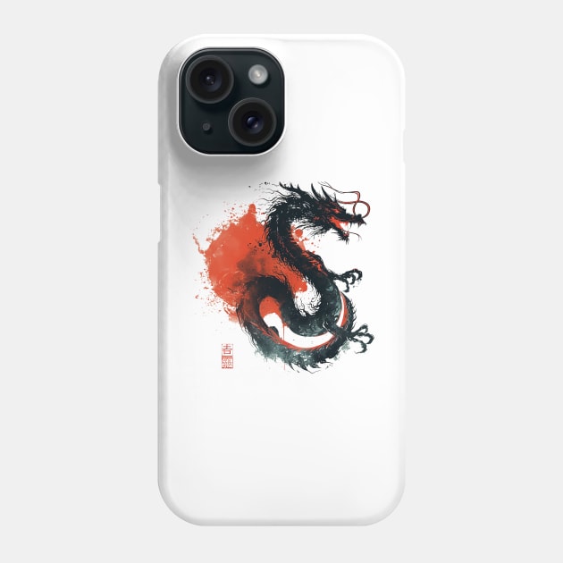 japanese dragon Phone Case by Ninja banana