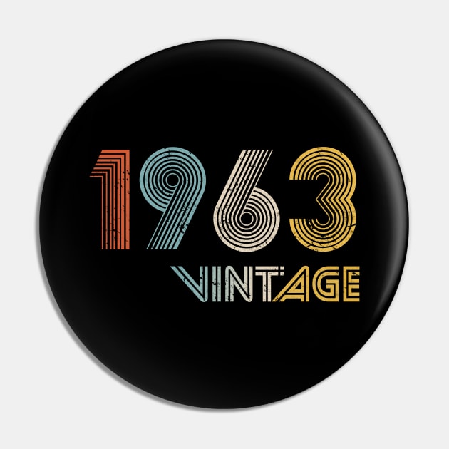 Vintage 1963 T-Shirt  59 Years Old Birthday Pin by hoopoe