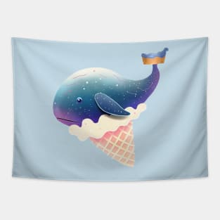 Iced Whale Cream Tapestry