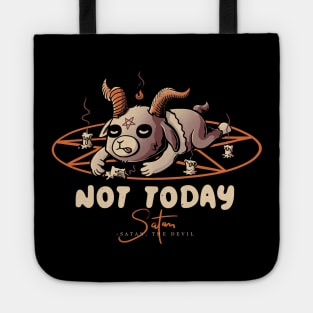 Satan Not Today - Funny Evil Baphomet Gift Tote