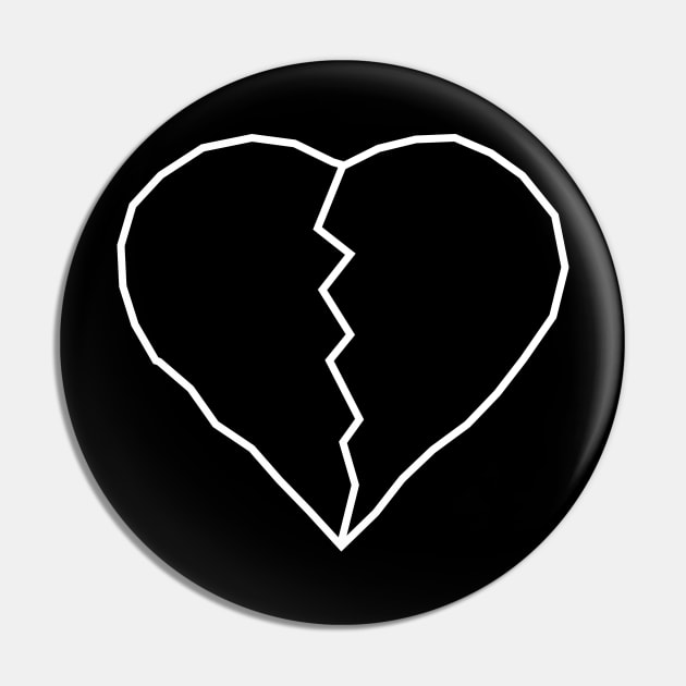 Black Heart T-Shirt Pin by HolidayShirts