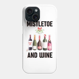 Mistletoe and wine - Alternative Christmas design Phone Case